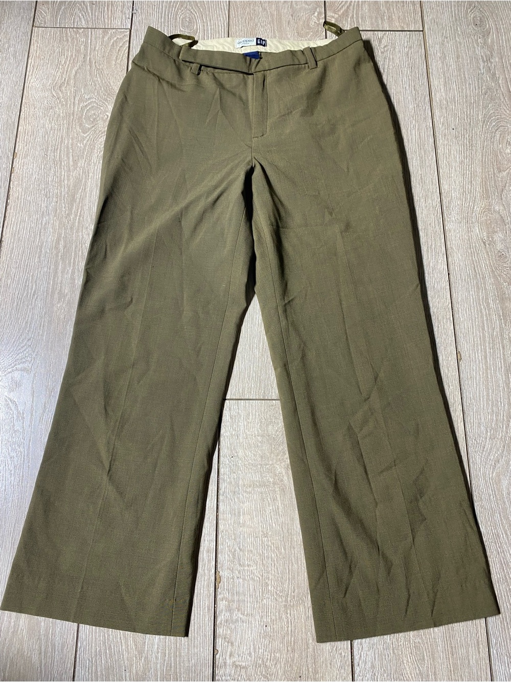 Vintage 90s GAP Olive Green Wide Leg Trouser Pants Size 2